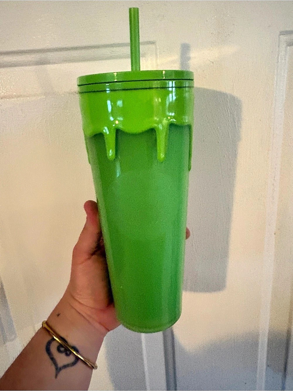 Starbucks Halloween Green Drip Glow-in-the-Dark Cold Cup Green